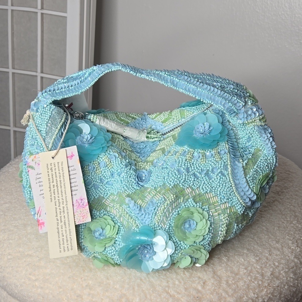 NWT viral Indian beated hobo bag